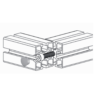 60-514-0 MODULAR SOLUTIONS ALUMINUM CAP 8MM DIAMETER GRAY
